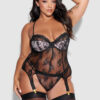 Rosalind Satin & Lace Underwire Lace Cup Corset