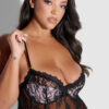 Rosalind Satin & Lace Underwire Lace Cup Corset