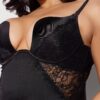 Rising Star Plunge Push Up Babydoll in Liquid Satin & Lace