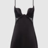 Rising Star Plunge Push Up Babydoll in Liquid Satin & Lace