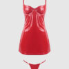 Phoenix Patent Underwire Chemise & G-String Set