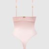 Rising Star Plunge Push Up Bodysuit in Liquid Satin & Lace