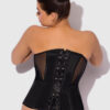 Iconic Plunge Satin & Mesh Corset