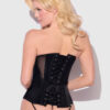 Iconic Plunge Satin & Mesh Corset