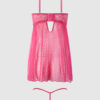Elizabeth Lace & Rhinestone Push Up Babydoll & G-String