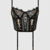Maeve Chain & Lace Bustier With Garters