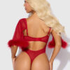 Scarlett Bell Sleeved Marabou Bodysuit