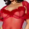Scarlett Bell Sleeved Marabou Bodysuit