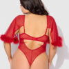 Scarlett Bell Sleeved Marabou Bodysuit