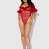 Scarlett Bell Sleeved Marabou Bodysuit