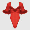 Scarlett Bell Sleeved Marabou Bodysuit