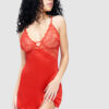 Aniya Satin And Eyelash Lace Babydoll