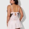 Rising Star Plunge Push Up Babydoll in Liquid Satin & Lace