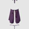 Rosalind Lace & Satin Halter Neck Drop Off Babydoll