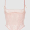 Rosalind Satin & Lace Underwire Open Cup Corset
