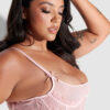 Rosalind Satin & Lace Underwire Open Cup Corset