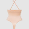 Rising Star Plunge Push Up Bodysuit in Liquid Satin