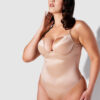 Rising Star Plunge Push Up Bodysuit in Liquid Satin