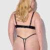 Phoenix Patent Underwire Unlined Grommet Bra & Crotchless Panty Set