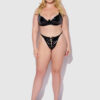 Phoenix Patent Underwire Unlined Grommet Bra & Crotchless Panty Set
