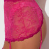 Pia Lace Skirted Open Back Garter & Tanga