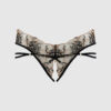 Delfina Embroidered Crotchless & Backless Hipster