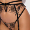 Delfina Embroidered Garter Belt With Thigh Garters