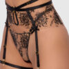 Delfina Embroidered Garter Belt With Thigh Garters