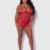Chiara Lace & Strappy Open Back Chemise