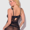 Harlow Embroidered Stretch Mesh Chemise