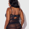 Harlow Embroidered Stretch Mesh Chemise
