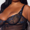 Harlow Embroidered Stretch Mesh Chemise