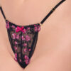 Harlow Embroidered Mesh & Elastic G-String