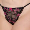 Harlow Embroidered Mesh & Elastic G-String