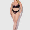 Harlow Embroidered Mesh & Satin Thong