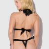 Rosalind Satin & Lace Drop Off Crotchless Teddy