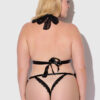 Rosalind Satin & Lace Drop Off Crotchless Teddy