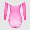 Fine Fishnet & Rhinestone Long Sleeve Teddy Bodystocking