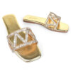 Lucy Rhinestone Flat Sandal