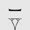 Maeve Chain & Lace Open Cup & Crotchless Harness Teddy