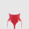 Phoenix Patent Grommet Lace Up Side Halter Neck Teddy