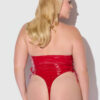 Phoenix Patent Grommet Lace Up Side Halter Neck Teddy
