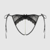 Rosalind Lace Crotchless & Pearl Tie Side Bikini
