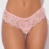 Rosalind Lace & Pearl Crotchless Thong