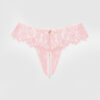 Rosalind Lace & Pearl Crotchless Thong