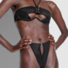 Raven Crotchless Mesh Thong