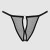 Raven Crotchless Mesh Thong
