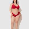 Jessica Lace Crotchless Cheeky