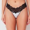 Bridget Stretch Cotton & Lace Thong