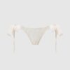 Rosalind Lace & Satin Crotchless Tie Side Thong